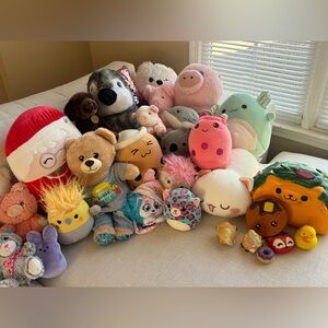 Colorful Plush Toy Collection Lot of Stuffed Animals Squishmallows